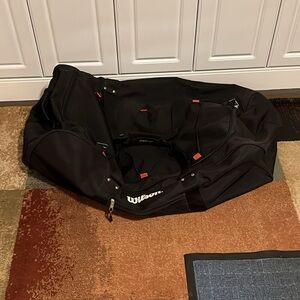 Wilson Umpire Black and Red Sports Duffel Bag